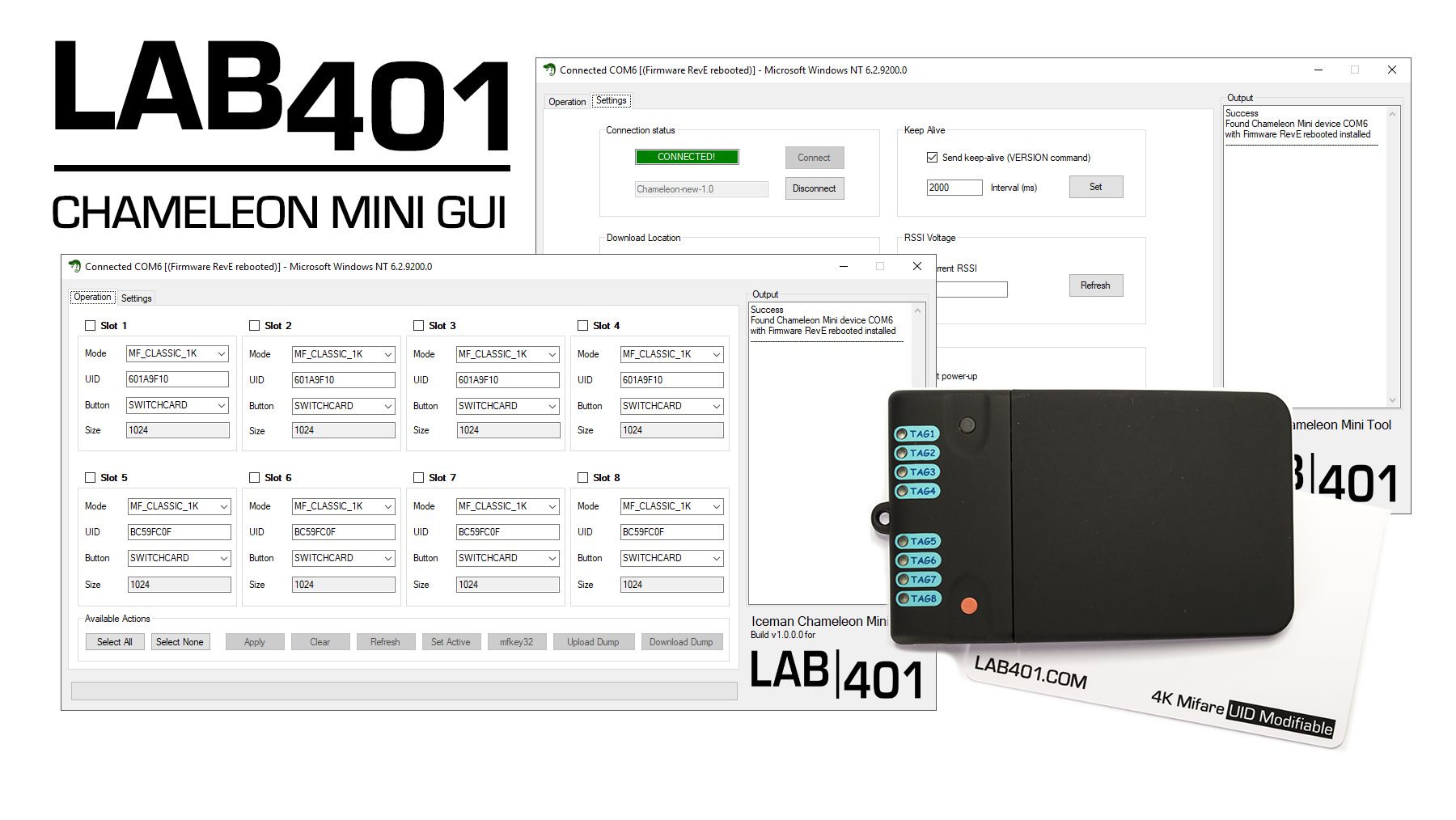 New Chameleon Mini RevE GUI Tool