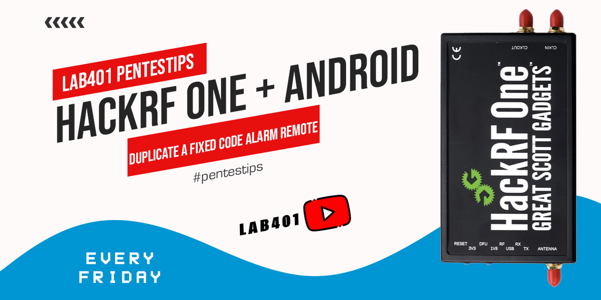 #pentestips: HackRF with Android Smartphone : Duplicate a Fixed Code A ...