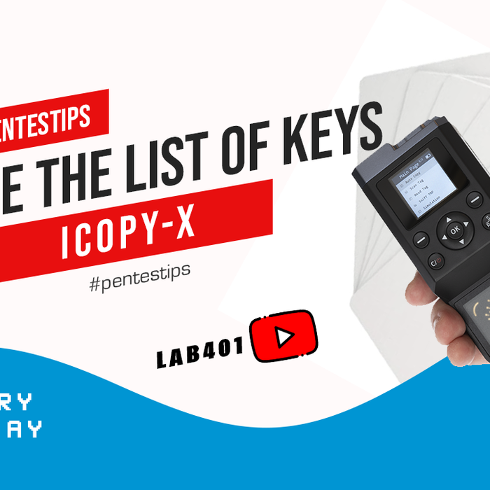 #Pentestips : adding keys to the iCopy-x