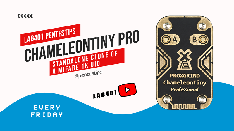 #pentestips: Chameleontiny pro -Standalone clone of a MIFARE 1K UID